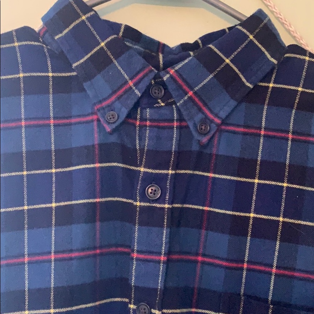 Lands’ End long sleeve plaid flannel